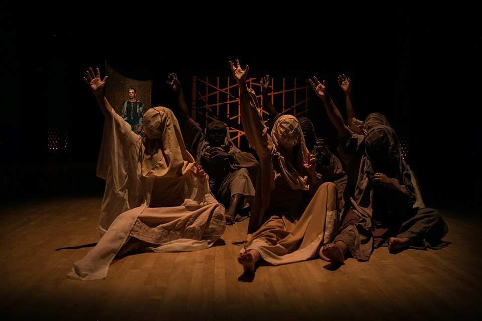 In performance: Emotions, full regalia